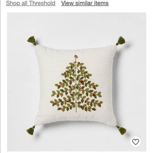 In Search Of this Threshold Embroidered Christmas Tree Pillow